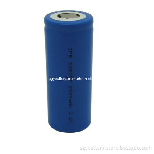 IFR26650P-2500mAh Rechargeable LiFePO4 Battery